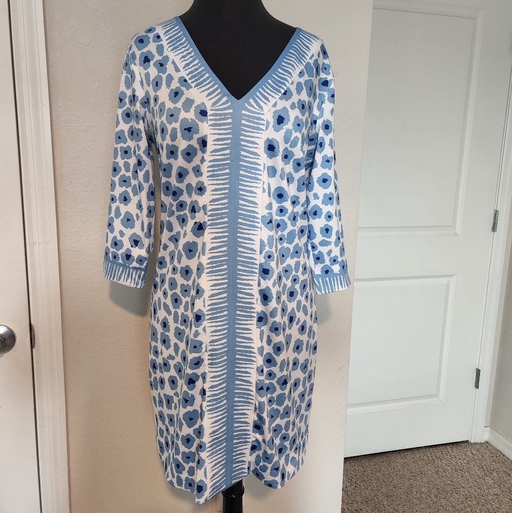 Gretchen Scott Designs Blue and White Floral Cover-Up